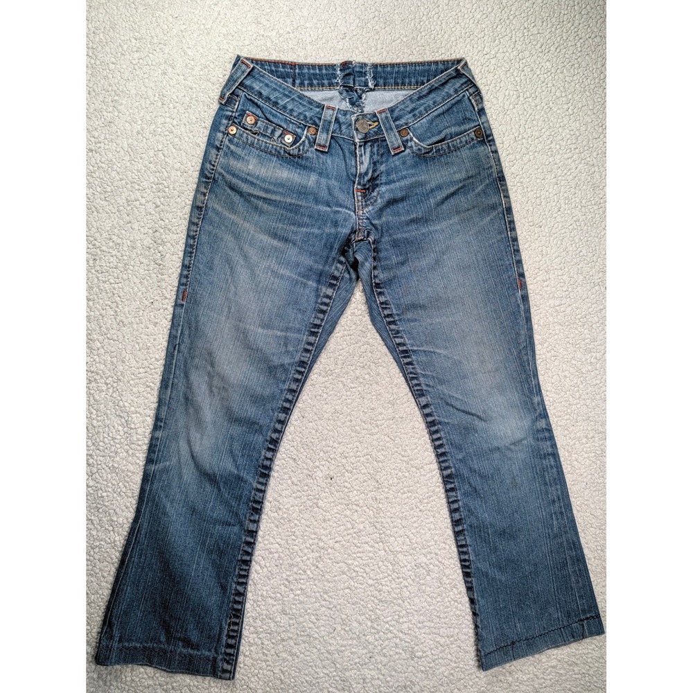Vintage Y2K True Religion  28x26 Jeans Bobby Cotton Blue Bootcut